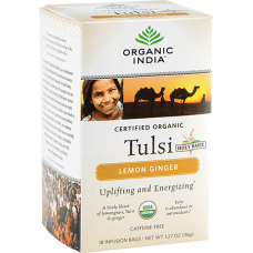 Органический травяной чай с имбирем Тулси, Organic Herbal tea ginger "Tulsi" 25*1.7 gr